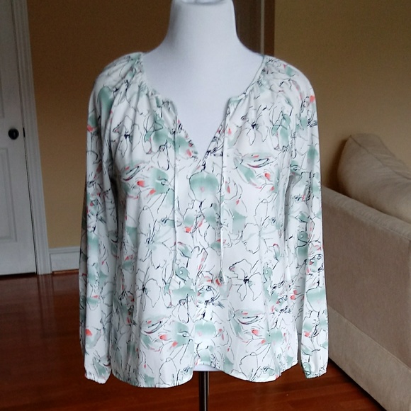 Sanctuary Tops - Sanctuary Floral Tie Neck Blouse